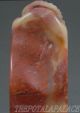 Old Chinese 19thc Shou Shan Soapstone Carved Chop/seal Fish Carved On Top Seals photo 9