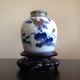 Chinese Antique Blue White Fruit Blossom Tea Caddy Jar Signed Porcelain Art Wow Tea Caddies photo 10