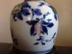 Chinese Antique Blue White Fruit Blossom Tea Caddy Jar Signed Porcelain Art Wow Tea Caddies photo 3