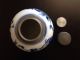 Chinese Antique Blue White Fruit Blossom Tea Caddy Jar Signed Porcelain Art Wow Tea Caddies photo 7