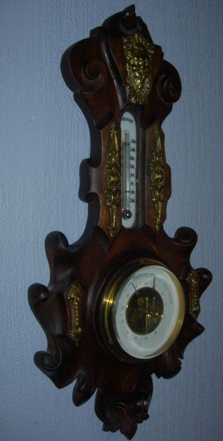 19th Century Black Forest Style Swedish Barometer. photo