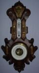 19th Century Black Forest Style Swedish Barometer. Carved Figures photo 1