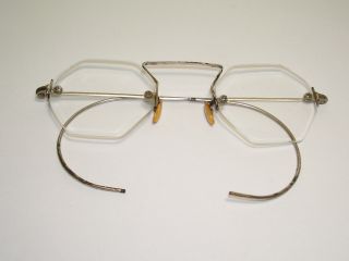 Antique Victorian Eyeglasses Spectacles Octagon Lens Steampunk Abraham Straus photo