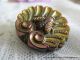 1710 – Stunning & Perfect Iridescent Black Glass Insect Motif Antique Button Buttons photo 6