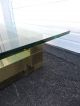 Mid - Century Brass - Plated Paul Evans Style Glass - Top Coffee Table 6687 Post-1950 photo 11