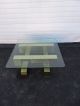 Mid - Century Brass - Plated Paul Evans Style Glass - Top Coffee Table 6687 Post-1950 photo 1