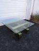 Mid - Century Brass - Plated Paul Evans Style Glass - Top Coffee Table 6687 Post-1950 photo 3