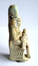Circa.  550 B.  C Large Ancient Egypt Late Period Faiance Isis Amulet Pendant.  Vf Egyptian photo 3