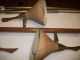 Vtg Mid Century Modrn Eames Era Tension Pole Floor Brass Teak 3 Shade Lamp Table Mid-Century Modernism photo 10