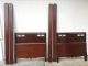 2 Antique Twin Size Solid Mahogany Carved Bed Frame L@@k Mid-Century Modernism photo 6