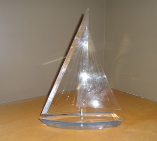 Acrylic Sailboat Decoration Signed Limited Edition Nautical Hoyi Design photo