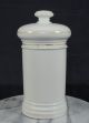 19th Century Apothecary Jar P Lirio Florenc Paris White Porcelain French Bottles & Jars photo 3