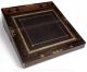 1892 Antique Brass Bound Writing Slope Box Secret Drawers Coromandel Wood Fine 1800-1899 photo 1