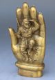 Chinese Bronze Sculpture Sun Wukong In The Tathagata Buddha ' S Hand Buddha photo 2