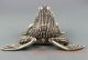 Collectible Decorated Old Handwork Tibet Silver Carved Frog Statue Horses photo 1