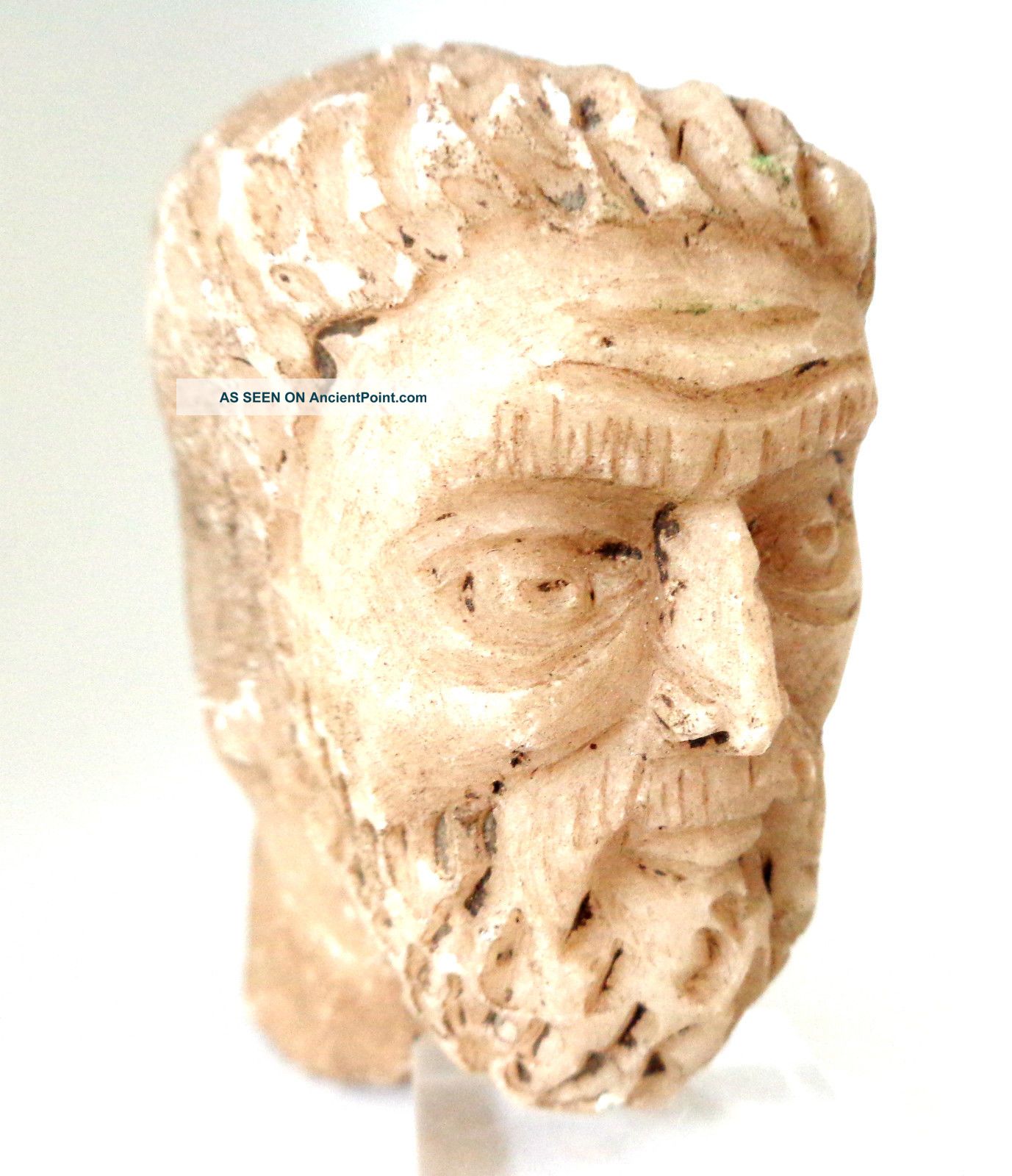 Rare Heavy Roman Marble Head Statue Circa 1st - 2nd Century Ad British photo
