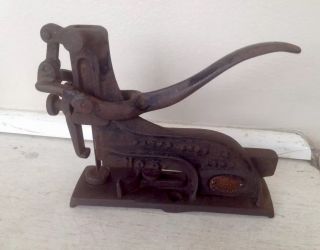 Samuel J.  Yarger.  5 Cast Iron Stapling Machine Stapler Patented 1887 Ci photo