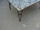 Vintage Mid Century Mosaic Tile Table Blues Gold Stars Hairpin Legs Needs Tlc Post-1950 photo 3