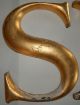 Vintage Goldleaf Metal Letters - S,  E,  & R - - S.  S.  Kresge Signs Primitives photo 1