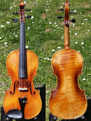 Fine Antique Czech Violin By Josef Lidl,  After Ruggeri.  Quality Build & Tone photo