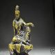 Fine Chinese Brass Carved Statue - Sitting Kwan - Yin Other Antique Chinese Statues photo 1