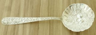 S Kirk & Son Sterling Silver Berry Serving Spoon,  Repousse,  1924, photo