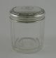 Antique Edwardian Solid Silver Top Glass Vanity Jar Ribbon & Thread D Bham 1910 Boxes photo 1