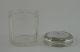 Antique Edwardian Solid Silver Top Glass Vanity Jar Ribbon & Thread D Bham 1910 Boxes photo 4
