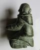 Inuit Carved Figure Fine Stone Carving Kneeling Inuit Art Sculpture Af Native American photo 4