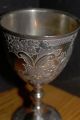 Vtg Ornate Silverplate Gothic Goblet / C & Co Castle Cups & Goblets photo 1