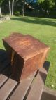 Antique Tramp Art Hand Carved Wood Box Stamp Box Boxes photo 6