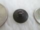 Antique Brass Berry Pin Shank Transparent Teal Green Glass Waistcoat Button Buttons photo 10