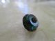 Antique Brass Berry Pin Shank Transparent Teal Green Glass Waistcoat Button Buttons photo 2