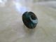 Antique Brass Berry Pin Shank Transparent Teal Green Glass Waistcoat Button Buttons photo 4