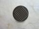 Antique 1851 Goodyear Dark Brown Rubber Relief Dots Square Design Button 11/16 