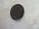 Antique 1851 Goodyear Dark Brown Rubber Relief Dots Square Design Button 11/16 