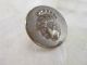 Antique 19th C Relief Silvered Brass Knight Warrior Soldier Button Buttons photo 1