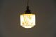 1920s 30s Rare Vintage White Orange Design Glass Pot Ceiling Lamp Light Brass Mid-Century Modernism photo 9