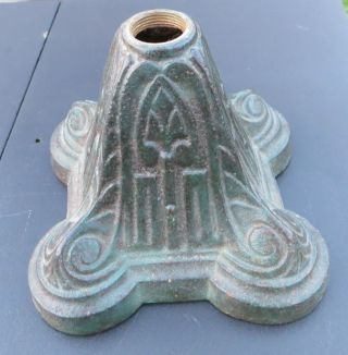 Art Nouveau Cast Iron Oil Lamp Base photo