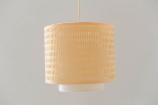 60s 70s Beige White Space Age Cone Ceiling Pendant Lamp Light Plastic Design photo