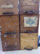 Six Heller Made Vintage Hardware Store Wood And Metal Stock Drawers Box Boxes Other Mercantile Antiques photo 11