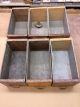 Six Heller Made Vintage Hardware Store Wood And Metal Stock Drawers Box Boxes Other Mercantile Antiques photo 5