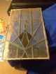 Old Leaded Stained Glass Window Abstract Geometric Design 28.  5 
