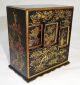 20ct Japanese Lacquer Miniature Tansu Chest W.  Gilt Crane Motif (par) Other Japanese Antiques photo 10