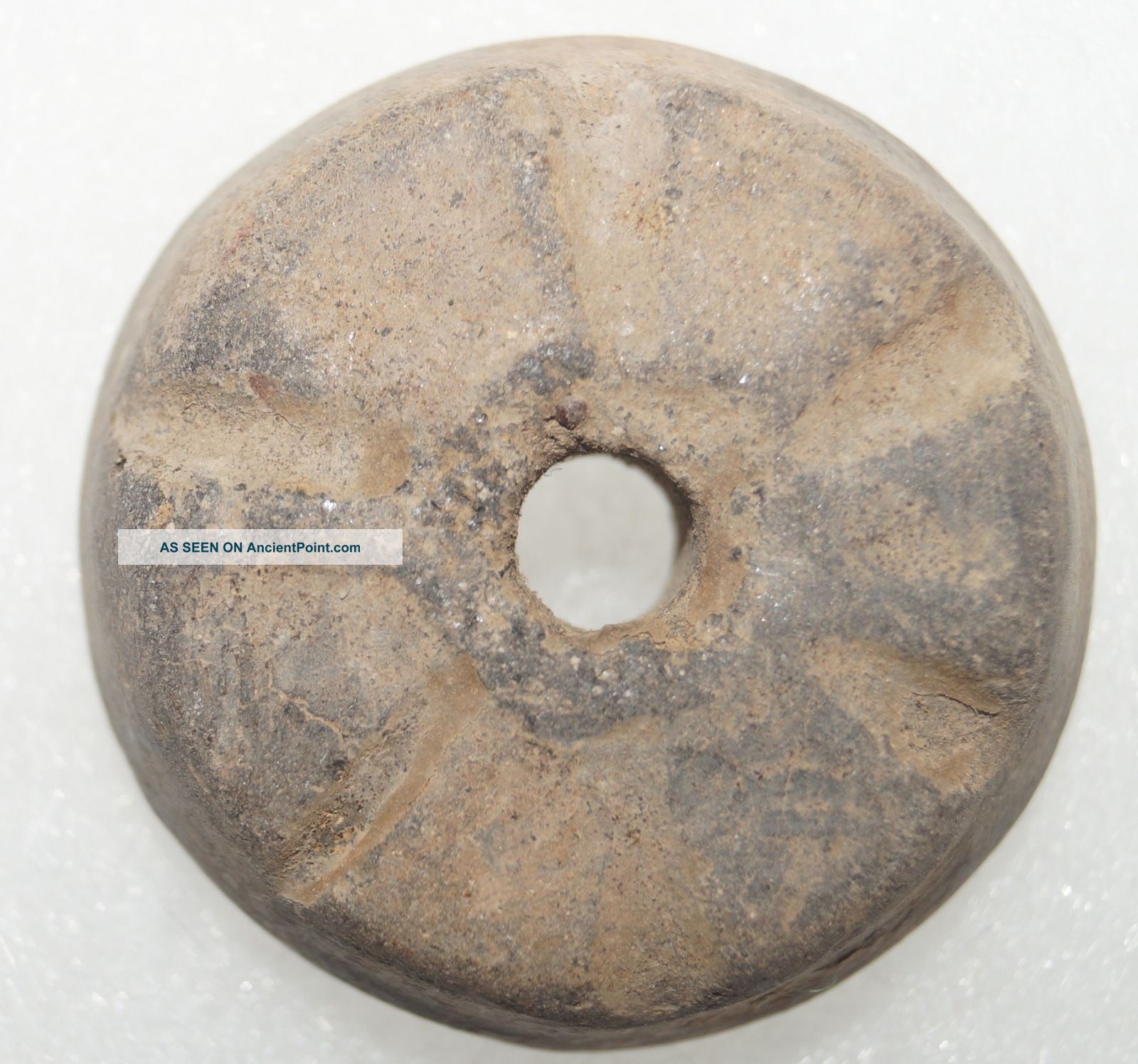 Pre - Columbian Aztec Spindle Whorl 100 Bc - 500 Ad Teotihuacan The Americas photo