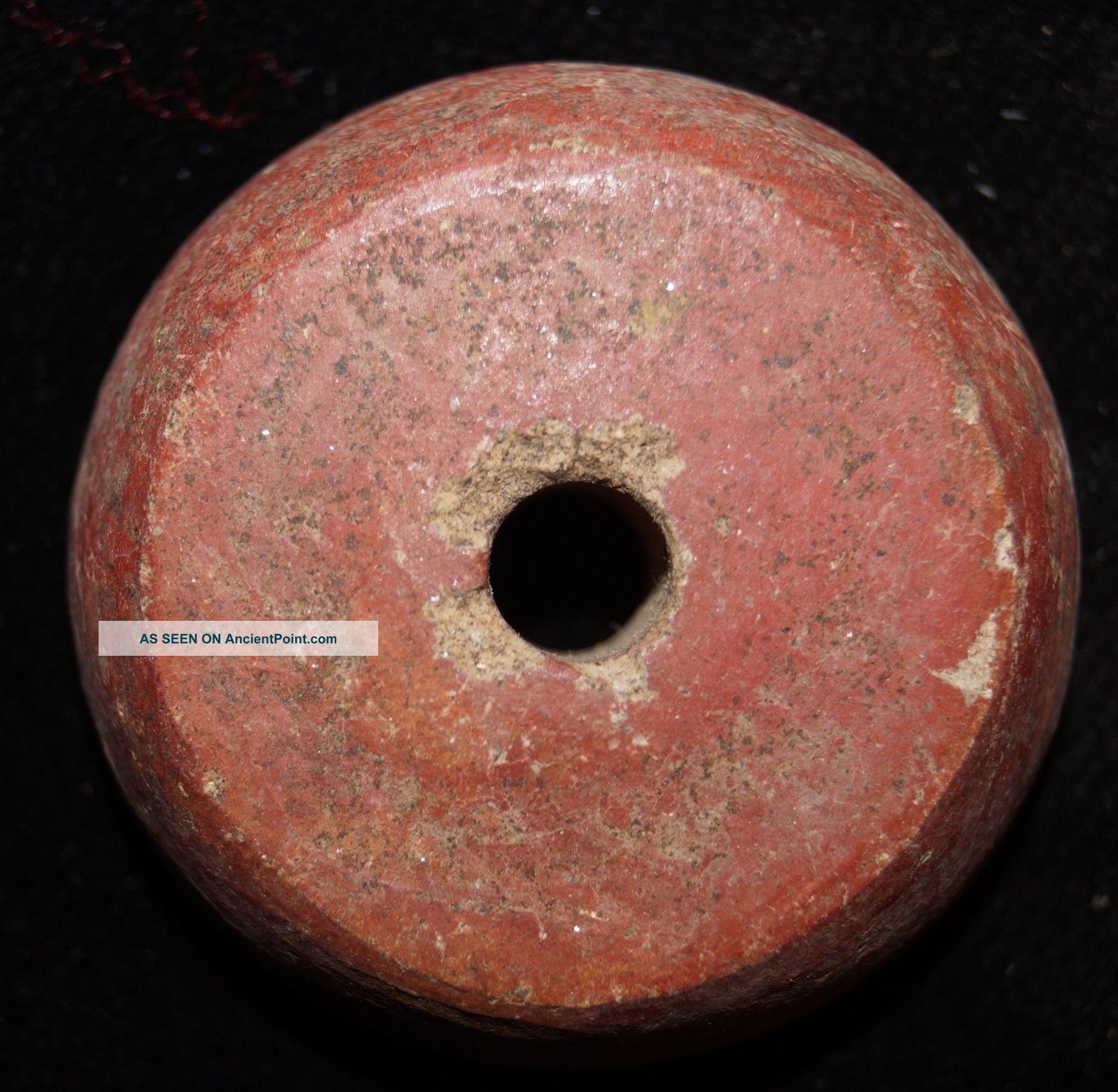 Pre - Columbian Aztec Spindle Whorl 100 Bc - 500 Ad Teotihuacan The Americas photo