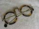 Vintage Antique Brass Tortoise Chinese Folding Temples Eyeglasses Spectacles Nr Optical photo 4