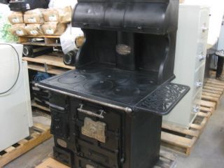 Antique 1890 ' S Home Comfort Wood Stove,  Wrought Iron Range Co.  - Hot Water photo