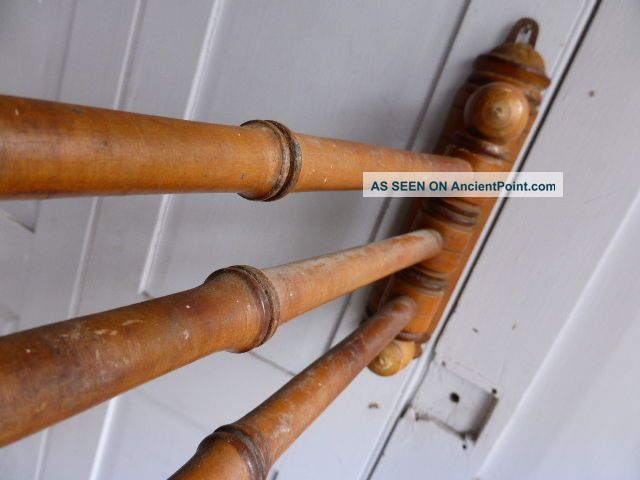 Antique French Wooden Drying Up Cloth Rail Other Antique Hardware photo