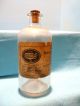 Vintage U.  S.  Industrial Chemical Co.  Ethyl Alcohol Glass Bottle W/ Cork Stopper Bottles & Jars photo 1